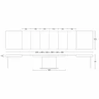 Modernt utdragbart bord Upp till 480 cm i trä tillverkat i Italien - Michael Viadurini