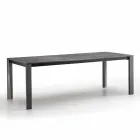 Modernt utdragbart bord i stengods och bokträ tillverkat i Italien Duccio Viadurini
