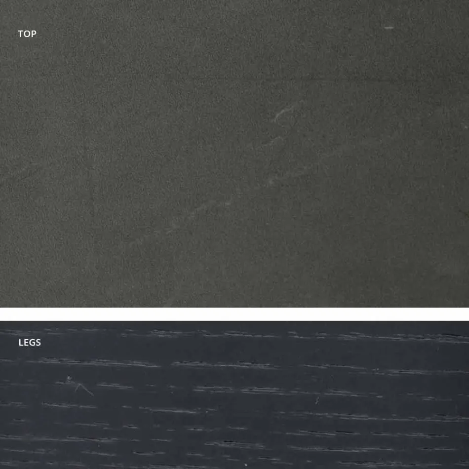 Modernt bord med marmor effekt stengods topp gjord i Italien, Adrano Viadurini