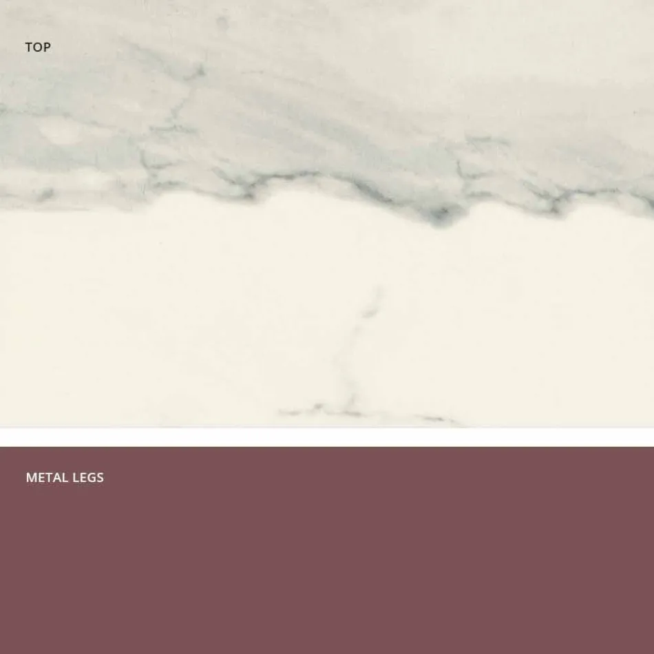 Modernt glas-keramik och metallbord tillverkat i Italien, Dionigi Viadurini