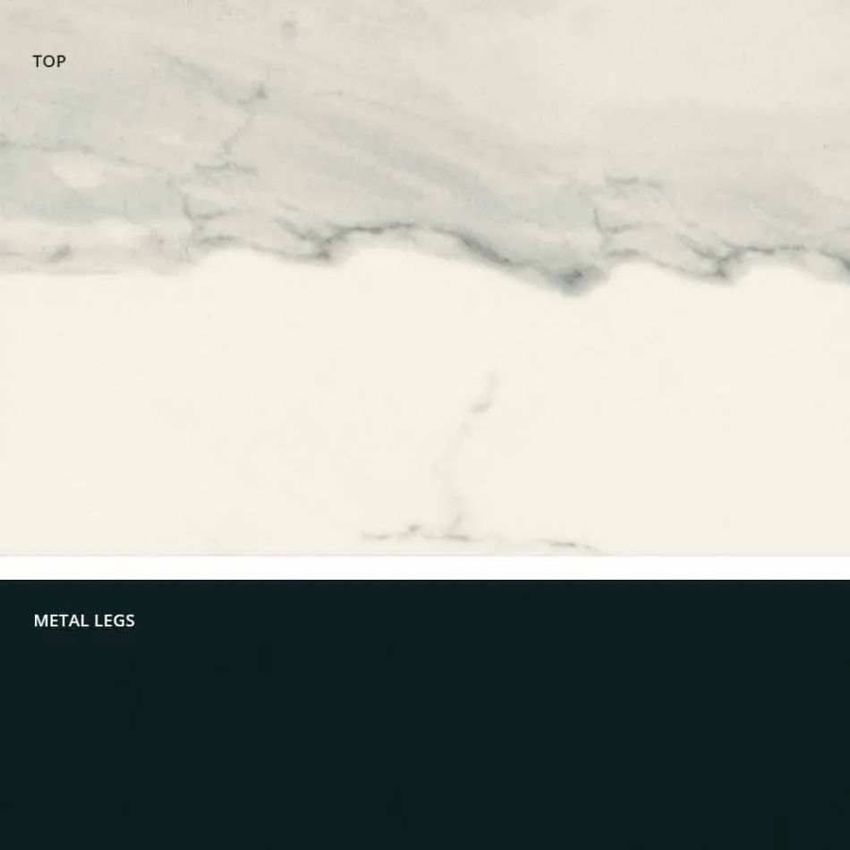 Modernt glas-keramik och metallbord tillverkat i Italien, Dionigi Viadurini