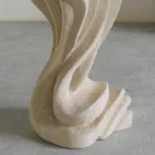 oval sten bord med glasskiva modern design Agave Viadurini