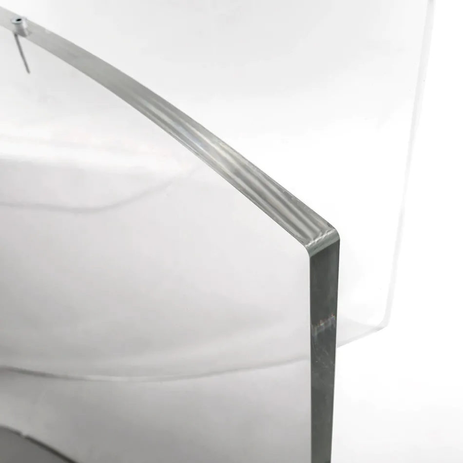Ovalt bord i transparent plexiglas tillverkat i Italien - Gabriela Viadurini