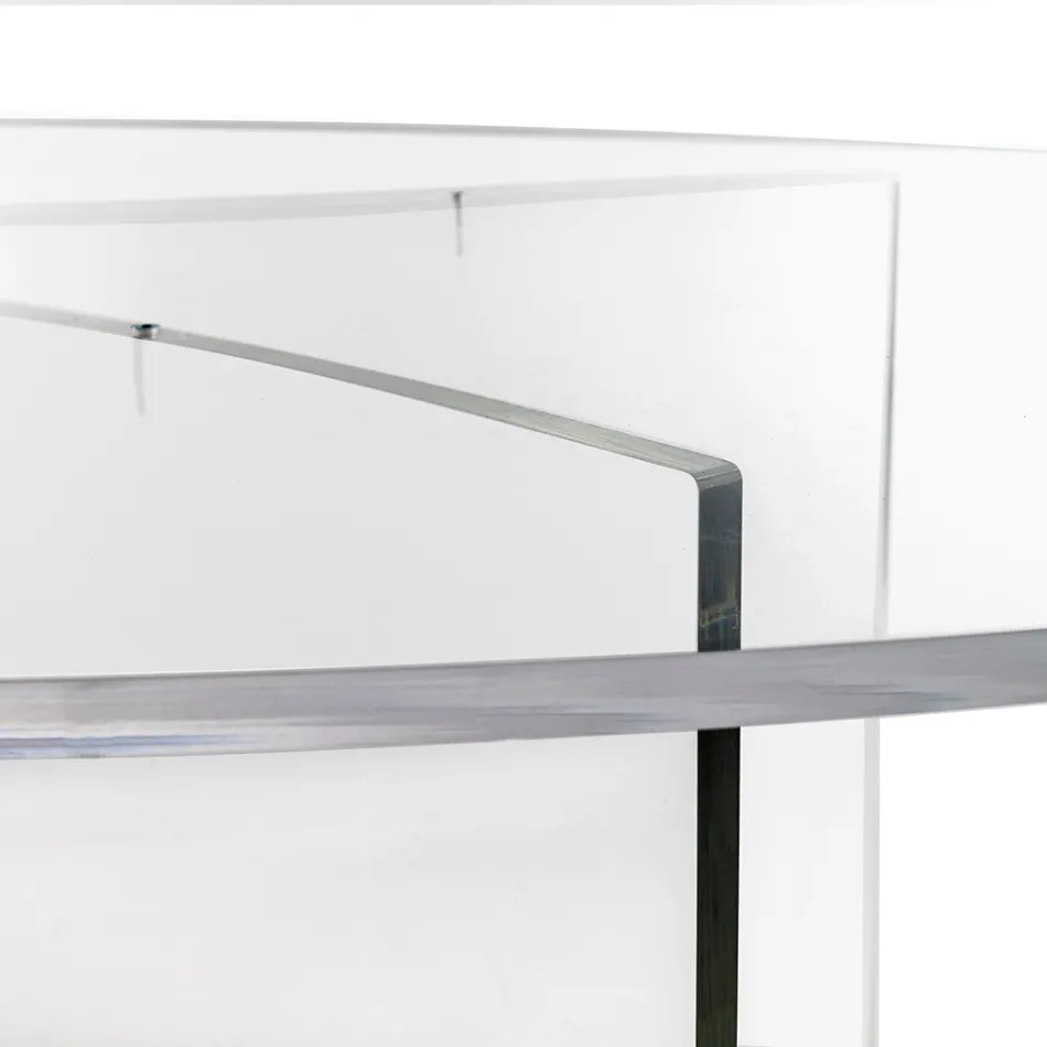Ovalt bord i transparent plexiglas tillverkat i Italien - Gabriela Viadurini
