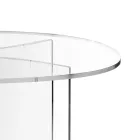 Ovalt bord i transparent plexiglas tillverkat i Italien - Gabriela Viadurini