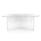 Ovalt bord i transparent plexiglas tillverkat i Italien - Gabriela Viadurini