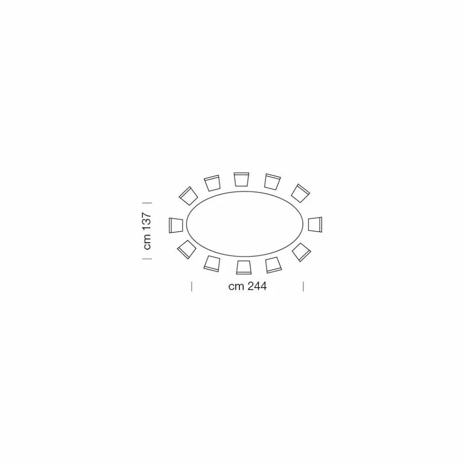 Modernt ovalt bord i Carrara eller Black Marquinia Marble Made in Italy – Dollars Viadurini