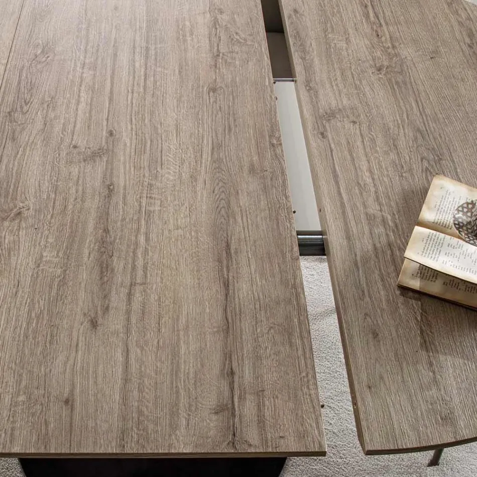 Matbord med utdragbar rund topp Upp till 170 cm - Moreno Viadurini