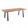Design matbord i trä och stål Homemotion - Cannes