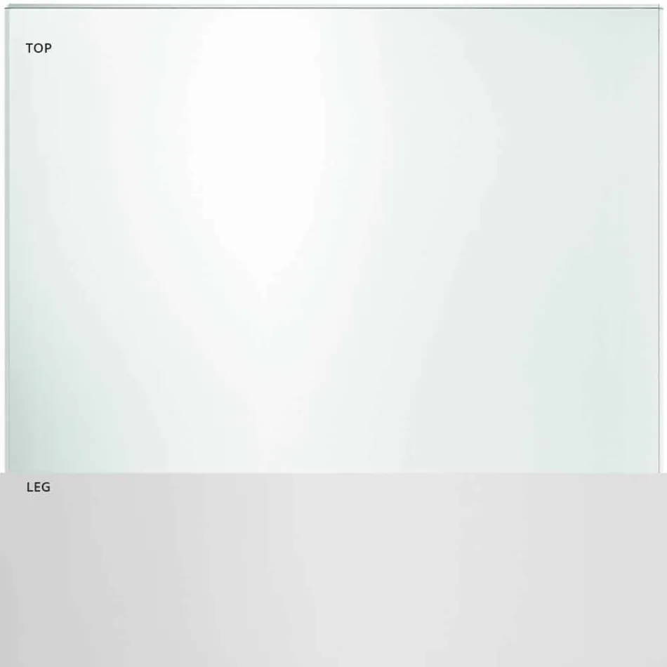 Bordsskiva i extra klart glas och metallben 3 ytor 4 storlekar - fläck Viadurini