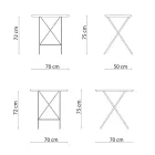Fällbart trädgårdsbord i galvaniserat stål Tillverkat i Italien - Akila Viadurini