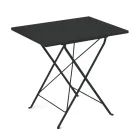 Fällbart trädgårdsbord i galvaniserat stål Tillverkat i Italien - Akila Viadurini