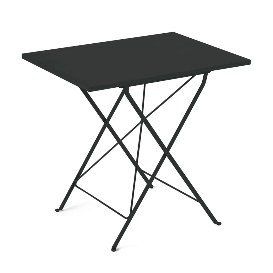 Fällbart trädgårdsbord i galvaniserat stål Tillverkat i Italien - Akila Viadurini