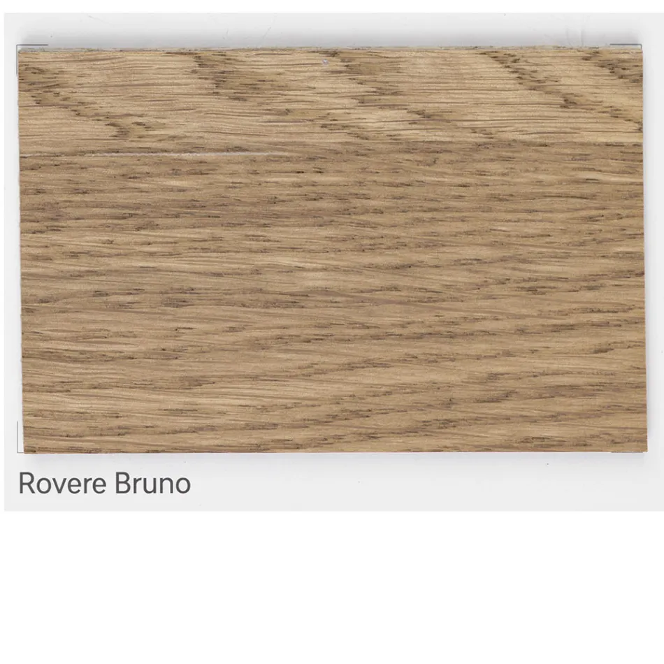 Pläterat bord i knuten Masellato ek och kristall Tillverkat i Italien - Vicente Viadurini