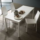 Utdragbart matbord 190 cm Metall och trä Tillverkat i Italien - Euklidiskt Viadurini
