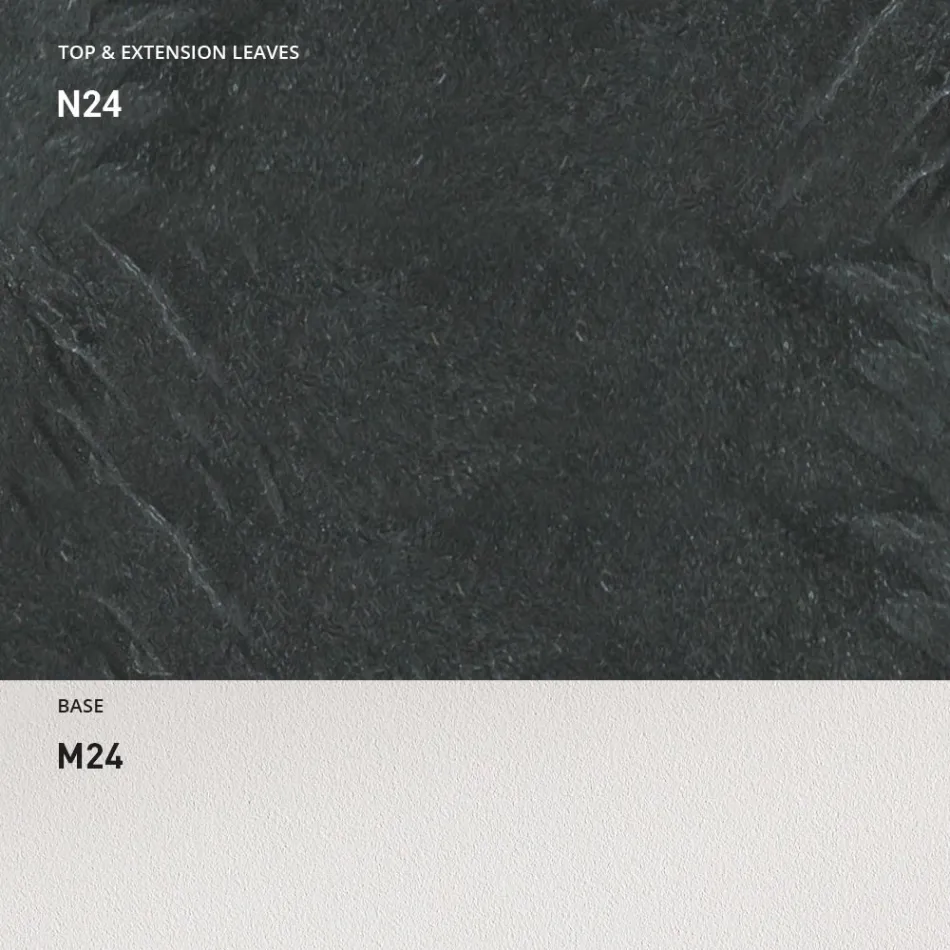 Utdragbart matbord 190 cm Metall och trä Tillverkat i Italien - Euklidiskt Viadurini