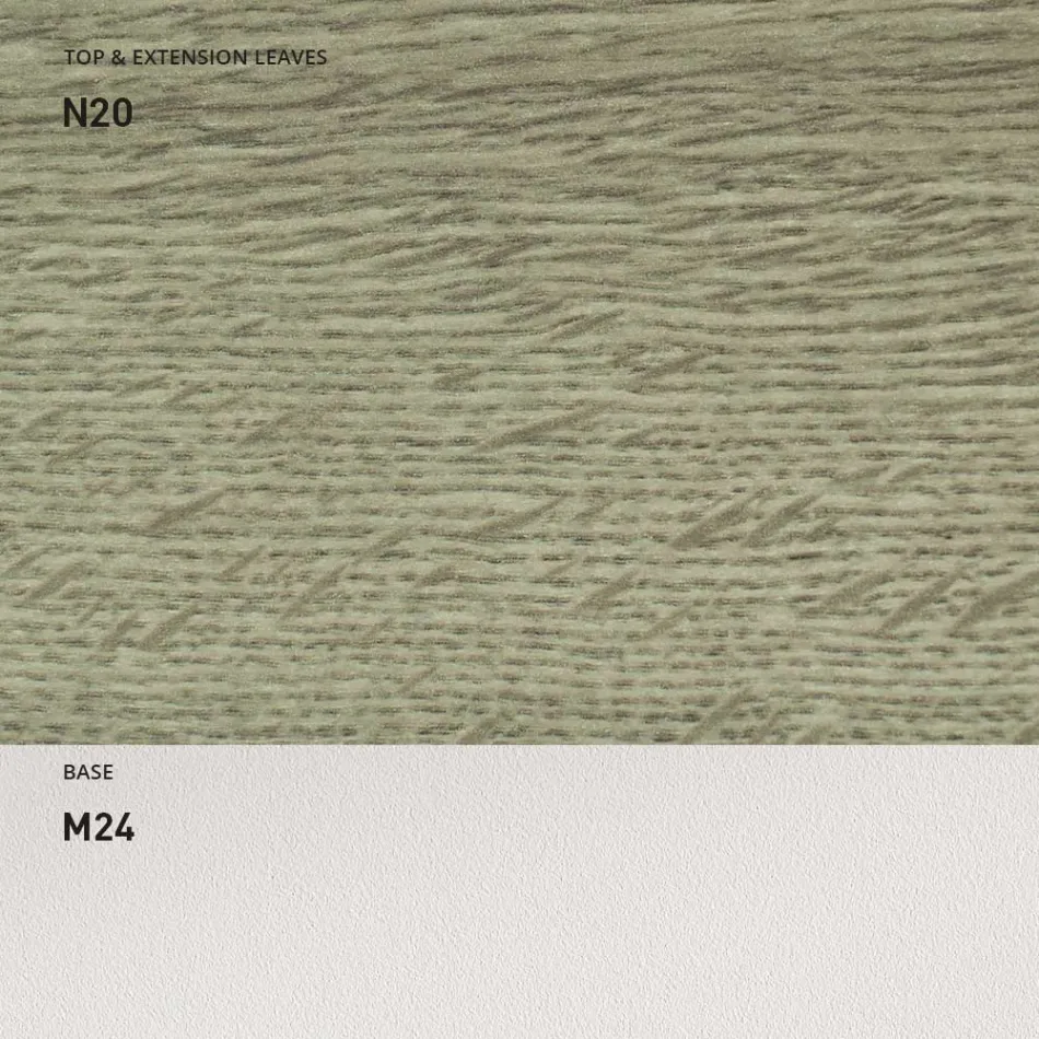 Utdragbart matbord 190 cm Metall och trä Tillverkat i Italien - Euklidiskt Viadurini