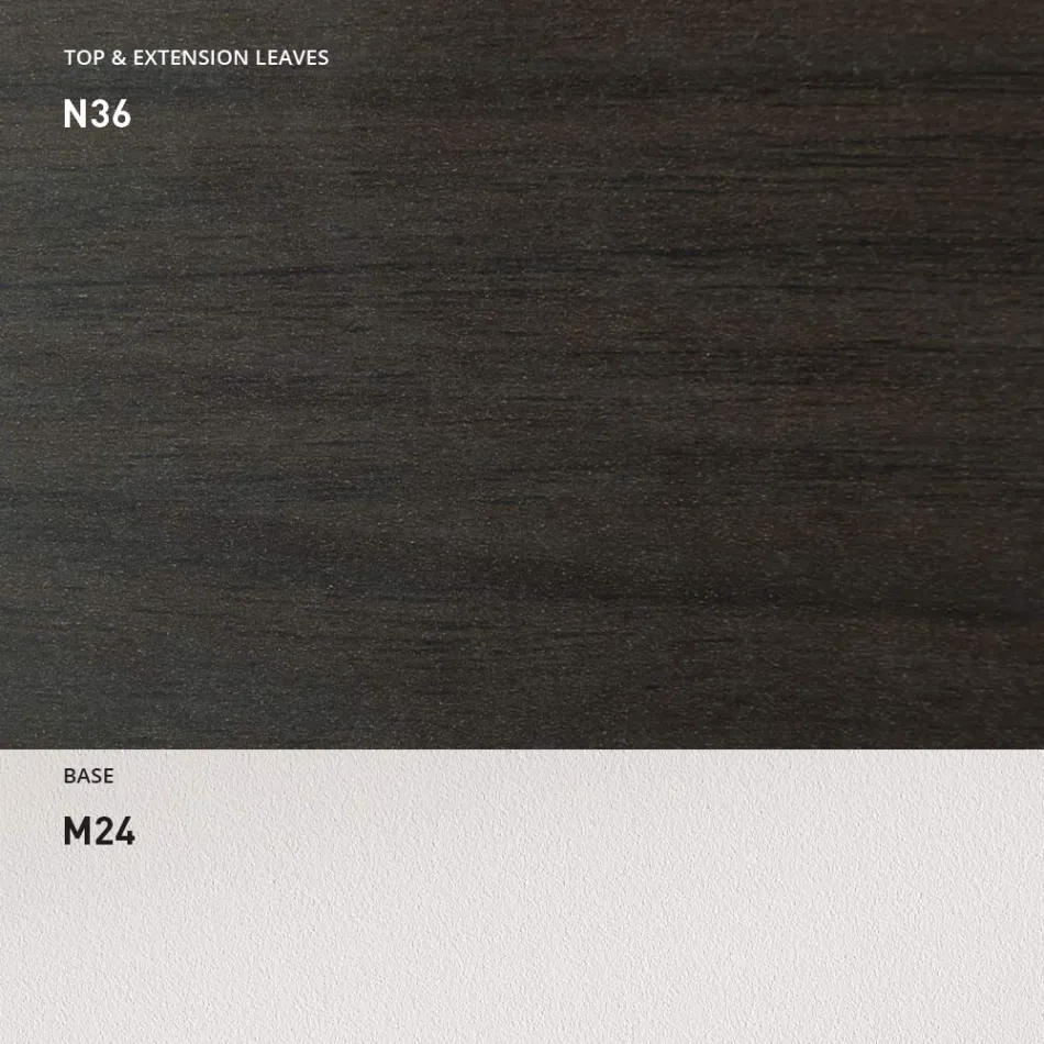 Utdragbart matbord 190 cm Metall och trä Tillverkat i Italien - Euklidiskt Viadurini