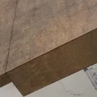 Utdragbart matbord till 255 cm i plexiglas och trä Tillverkat i Italien - Francoise Viadurini