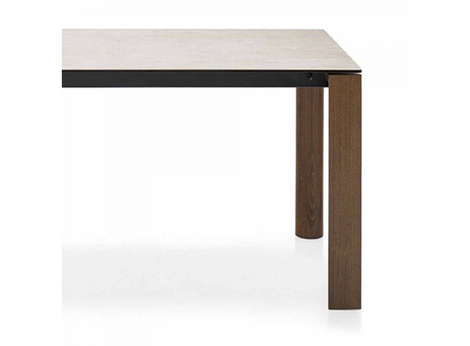 Utdragbart matbord till 310 cm i keramik Made in Italy - Connubia Dorian Viadurini