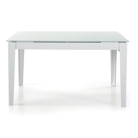 Matbord Utdragbart till 380 cm i glas och metall 16 stolar - Fiorentino Viadurini