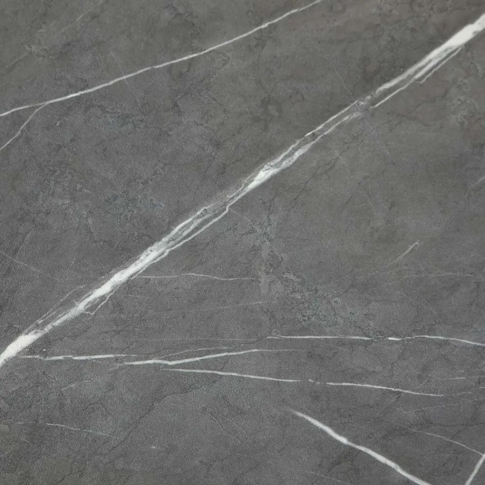 Utdragbart matbord Upp till 165 cm i stål och melaminträ - Veneto Viadurini