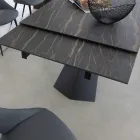 Utdragbart matbord upp till 270 cm med keramisk glasskiva - Trasimeno Viadurini