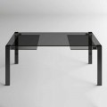 Utdragbart matbord Upp till 280 cm med glastopp Made in Italy - Melo