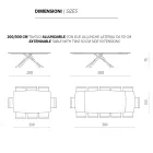 Utdragbart matbord upp till 300 cm i ek Made in Italy - Antonino Viadurini