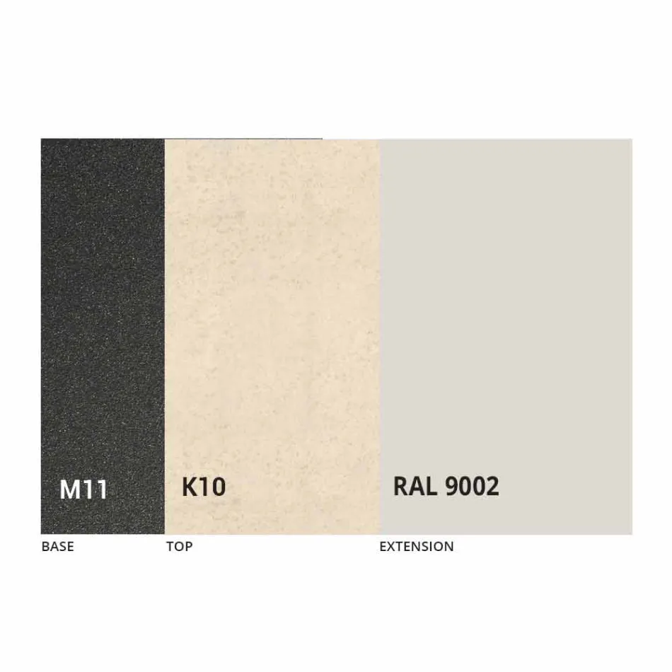 Utdragbart matbord Keramisk topp upp till 2,8 m Tillverkad i Italien - Paoluccio Viadurini