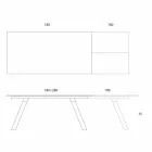 Utdragbart matbord Keramisk topp upp till 2,8 m Tillverkad i Italien - Paoluccio Viadurini