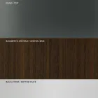 Matbord med fyrkantig glasskiva och träbotten Tillverkat i Italien - Kuadro Viadurini