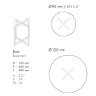 Matbord med rund skiva i porslinsstengods Tillverkat i Italien - Emilio Viadurini