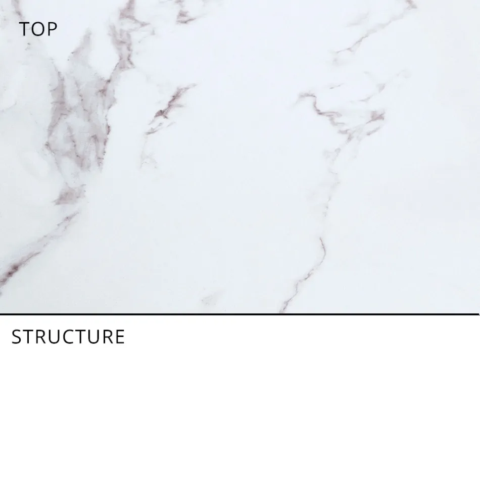 Trädgårdsmatbord i aluminium och Hpl eller Gres, olika ytbehandlingar - Filomena Viadurini