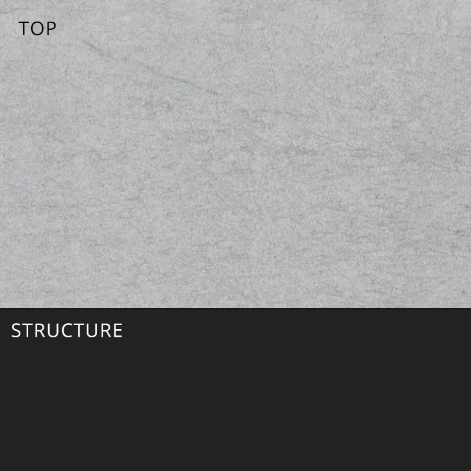 Trädgårdsmatbord i aluminium och Hpl eller Gres, olika ytbehandlingar - Filomena Viadurini