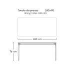 Trädgårdsmatbordsskiva i porslinsstengods tillverkad i Italien - Tarik Viadurini