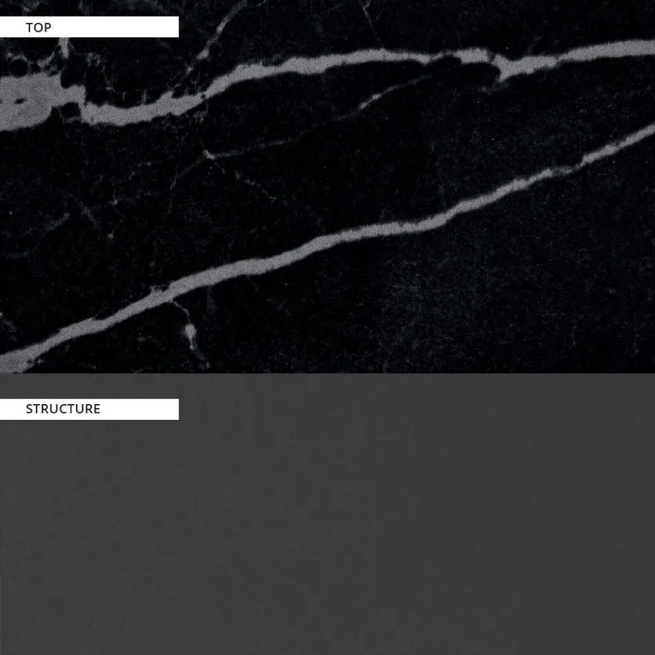 Utomhusmatbord i aluminium och stengods tillverkat i Italien - Donovan Viadurini