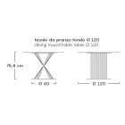 Utomhusmatbord i aluminium och stengods, tillverkat i Italien - Donovan Viadurini