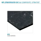 Fast matbord i metall och stratifierad Hpl Tillverkat i Italien - Bastiano Viadurini