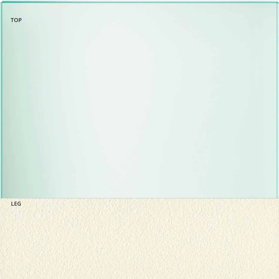 Matbord i transparent glas och metall Olika färger 5 storlekar - Aschio Viadurini