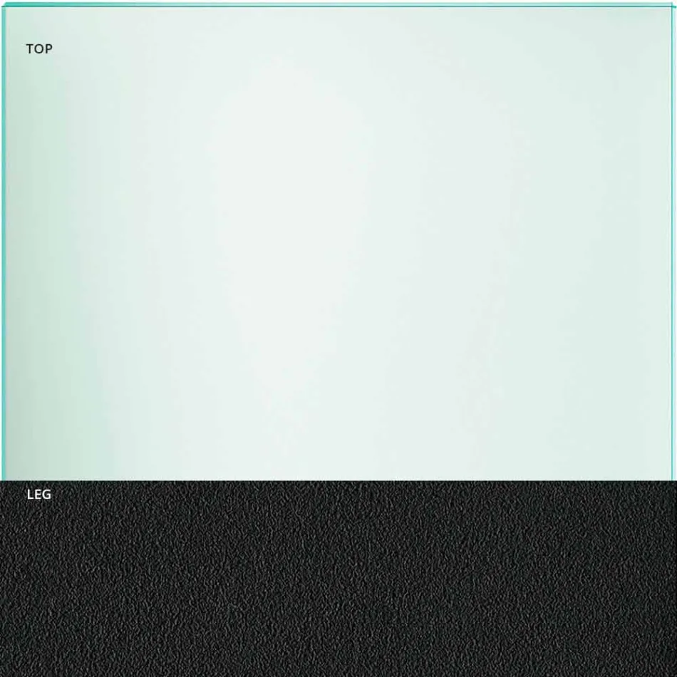 Matbord i transparent glas och metall Olika färger 5 storlekar - Aschio Viadurini