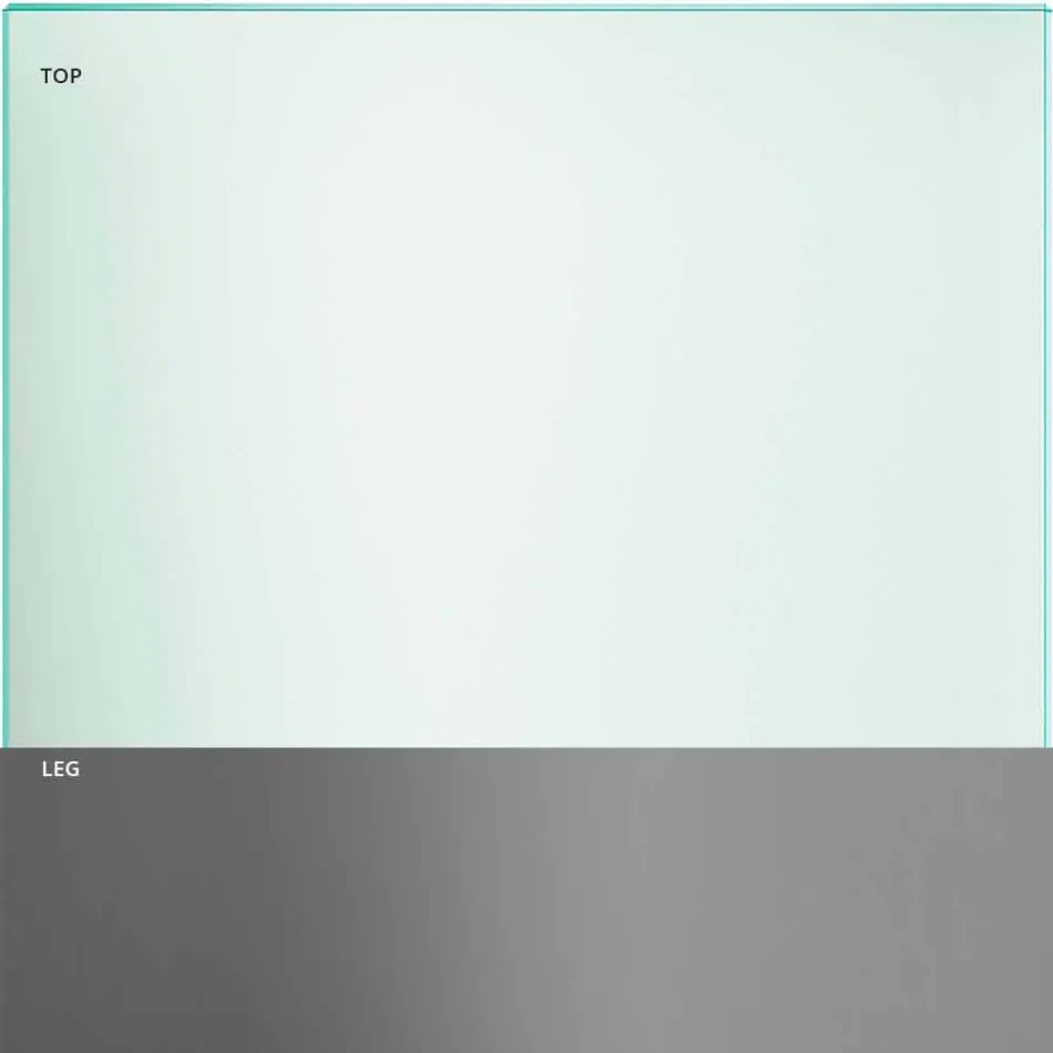 Matbord i transparent glas och metall Olika färger 5 storlekar - Aschio Viadurini