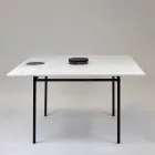 Fyrkantigt matbord med vas och marmorinlägg 140 cm lyx - Vesuvio Viadurini