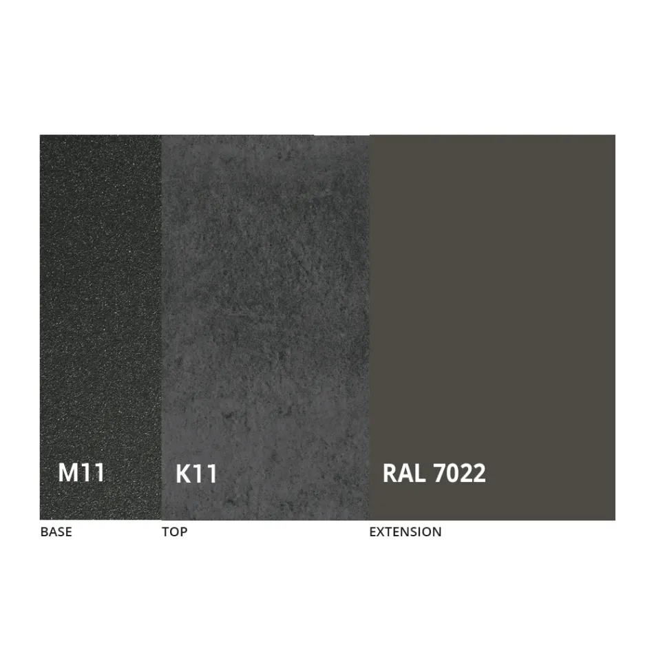 Runt matbord med utdragbar skiva till 180 cm Tillverkat i Italien - Muschio Viadurini