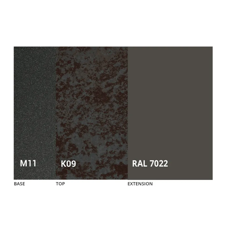 Runt matbord med utdragbar skiva till 180 cm Tillverkat i Italien - Muschio Viadurini