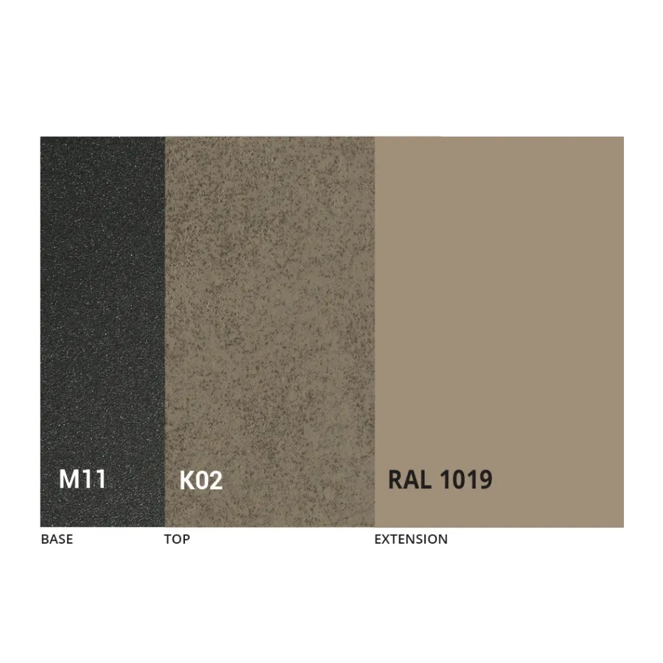 Runt matbord med utdragbar skiva till 180 cm Tillverkat i Italien - Muschio Viadurini