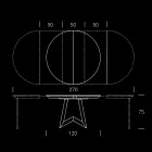 Runt matbord förlängbart till 270 cm i keramik Made in Italy - Muschio Viadurini