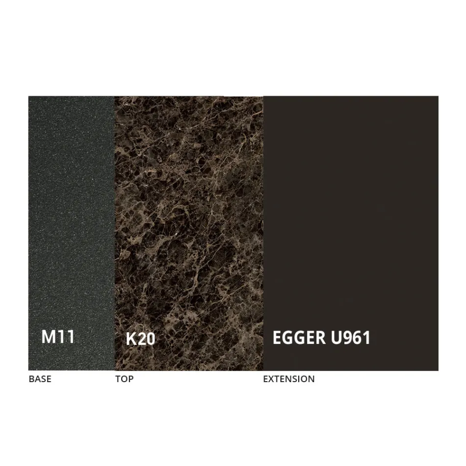 Runt matbord förlängbart till 270 cm i keramik Made in Italy - Muschio Viadurini