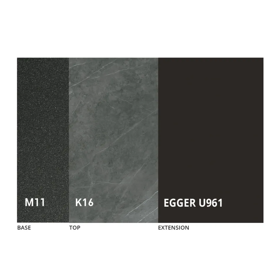 Runt matbord förlängbart till 270 cm i keramik Made in Italy - Muschio Viadurini