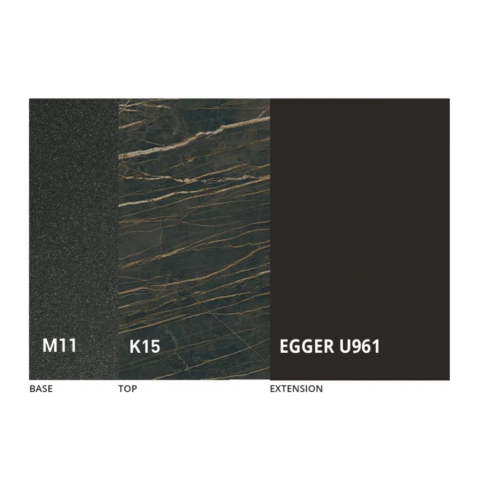 Runt matbord förlängbart till 270 cm i keramik Made in Italy - Muschio Viadurini